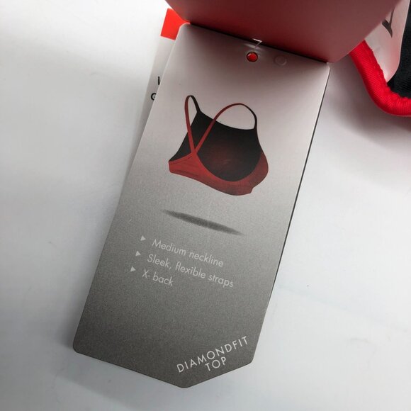 TYR Womens Diamondfit Guard Bikini Top Medium Neckline Flexible Straps Red S - Picture 4 of 7